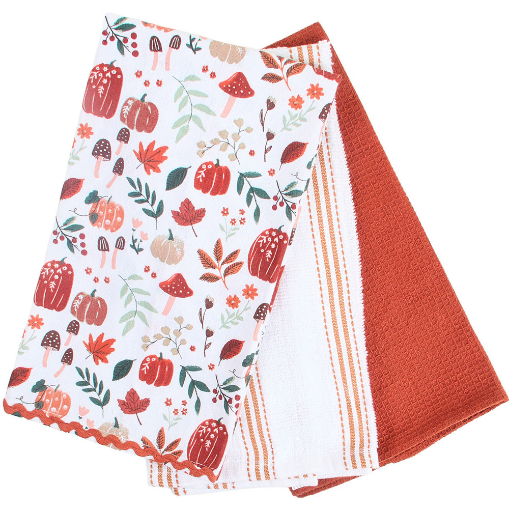 Pack of 3 Autumn Design Tea Towels Image 2