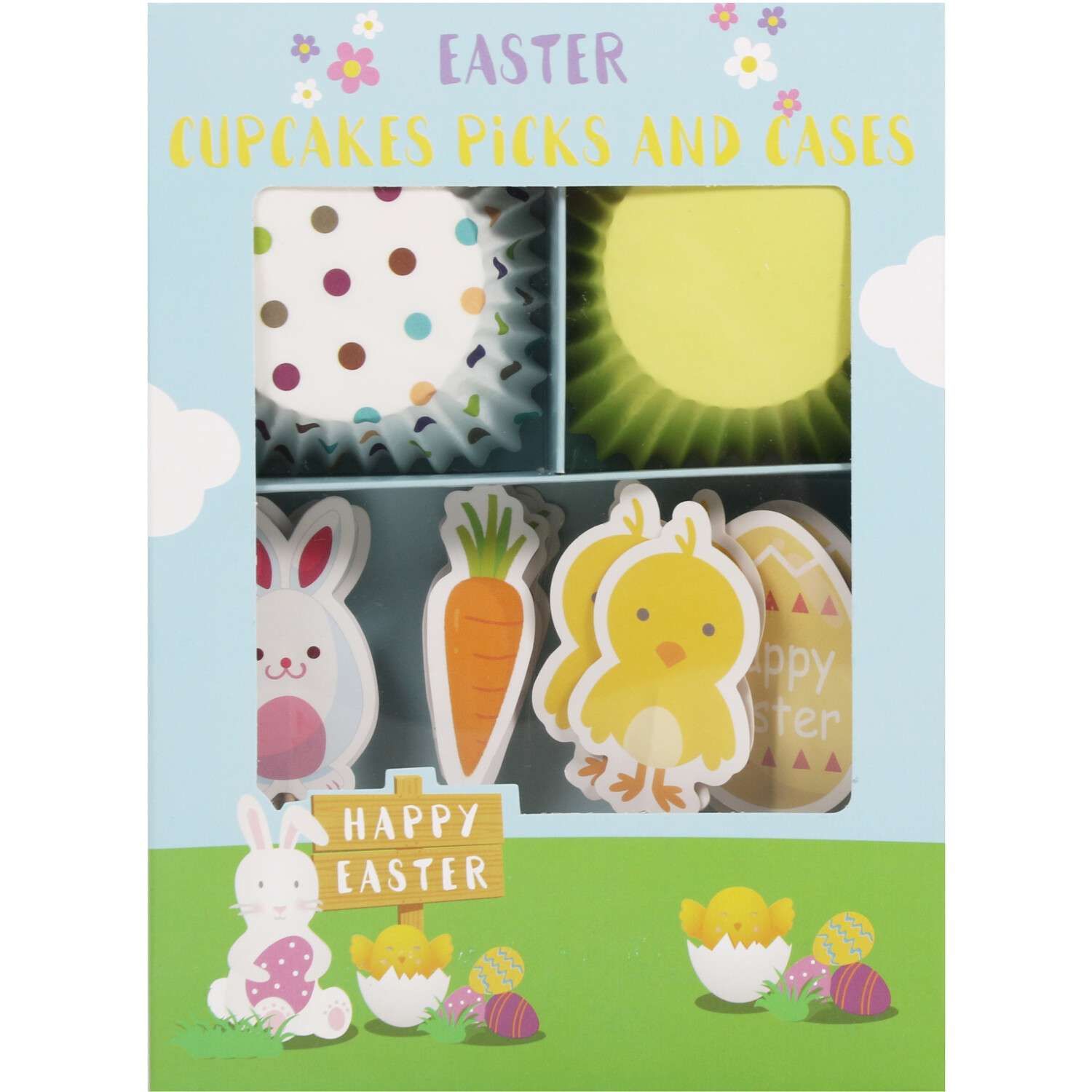 Easter Cupcakes Picks and Cases Set Image