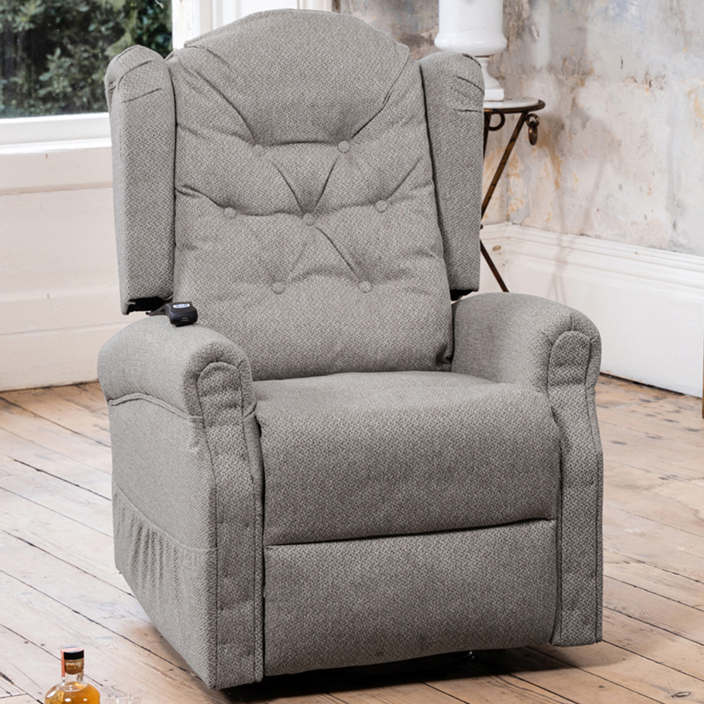 Artemis Home Crawley Light Grey Electric Lift-Assist Massage and Heat Recliner Chair Image 1