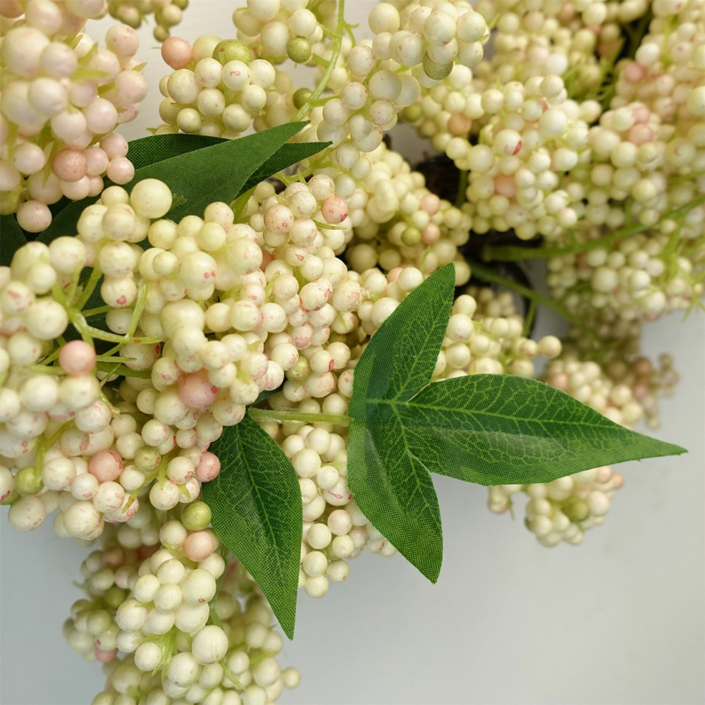 Botanik White Berry Artificial Wreath 55cm Image 3