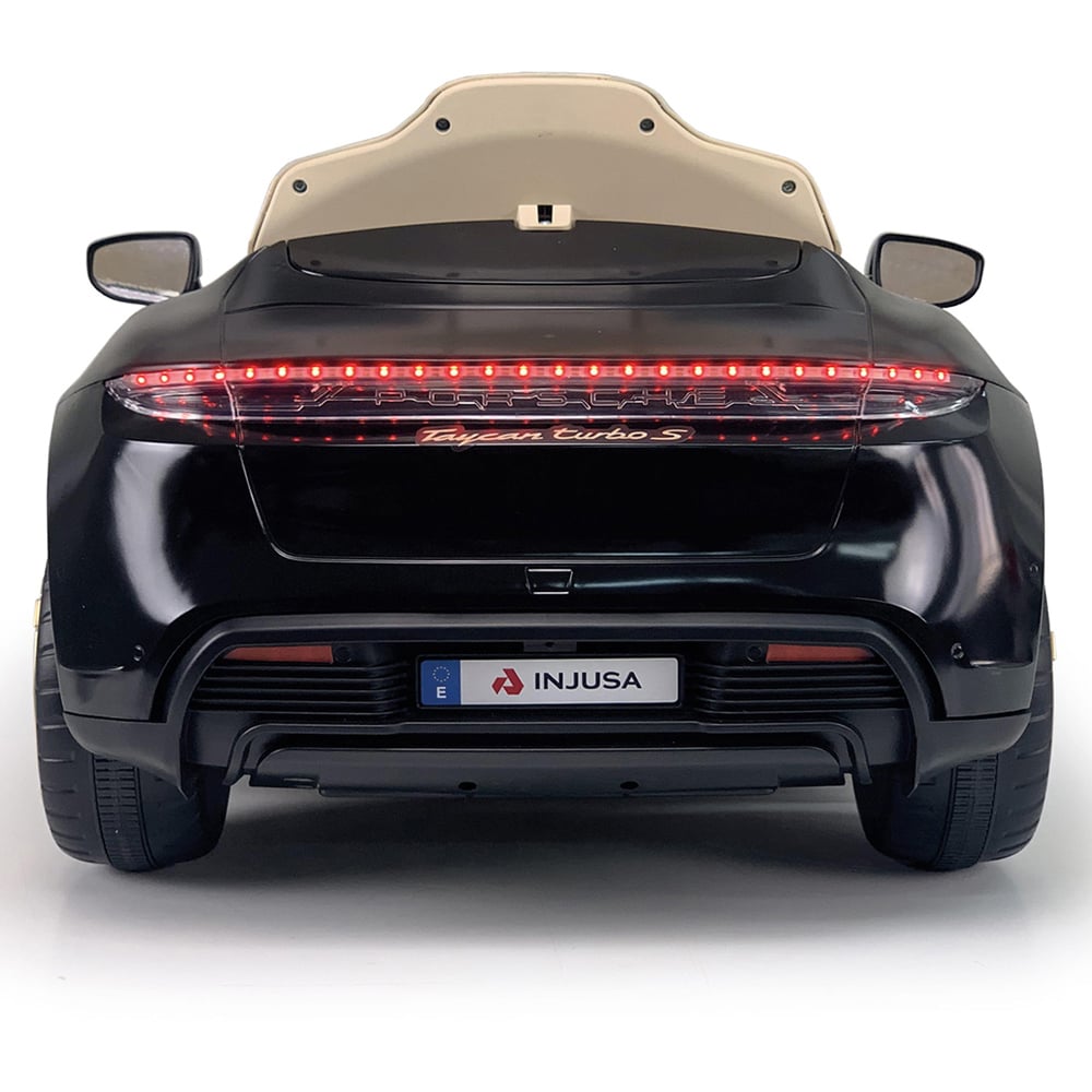 Injusa Black 12V Electric Porsche Taycan Turbo S Kids Ride On Image 4