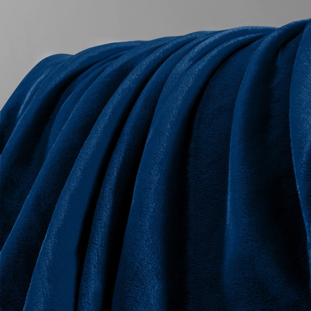 Velosso Navy Flannel Faux Mink Throw 150 x 200cm Image 3