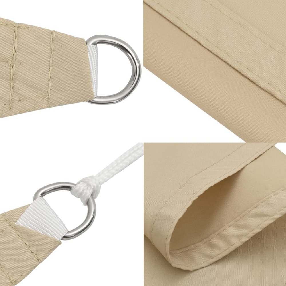 vidaXL Beige Triangular Sun Shade Sail 2 x 2 x 2m Image 5