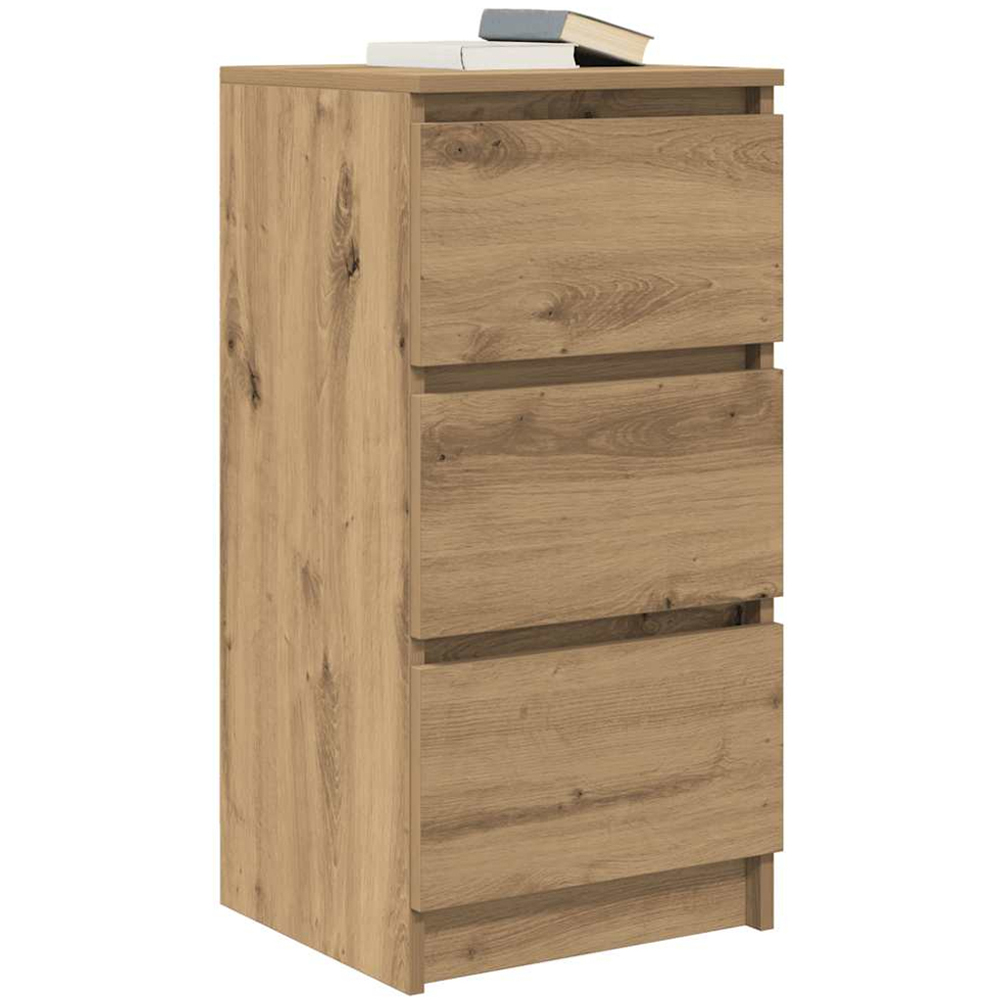 vidaXL 3 Drawer Artisan Oak Sideboard Image 3