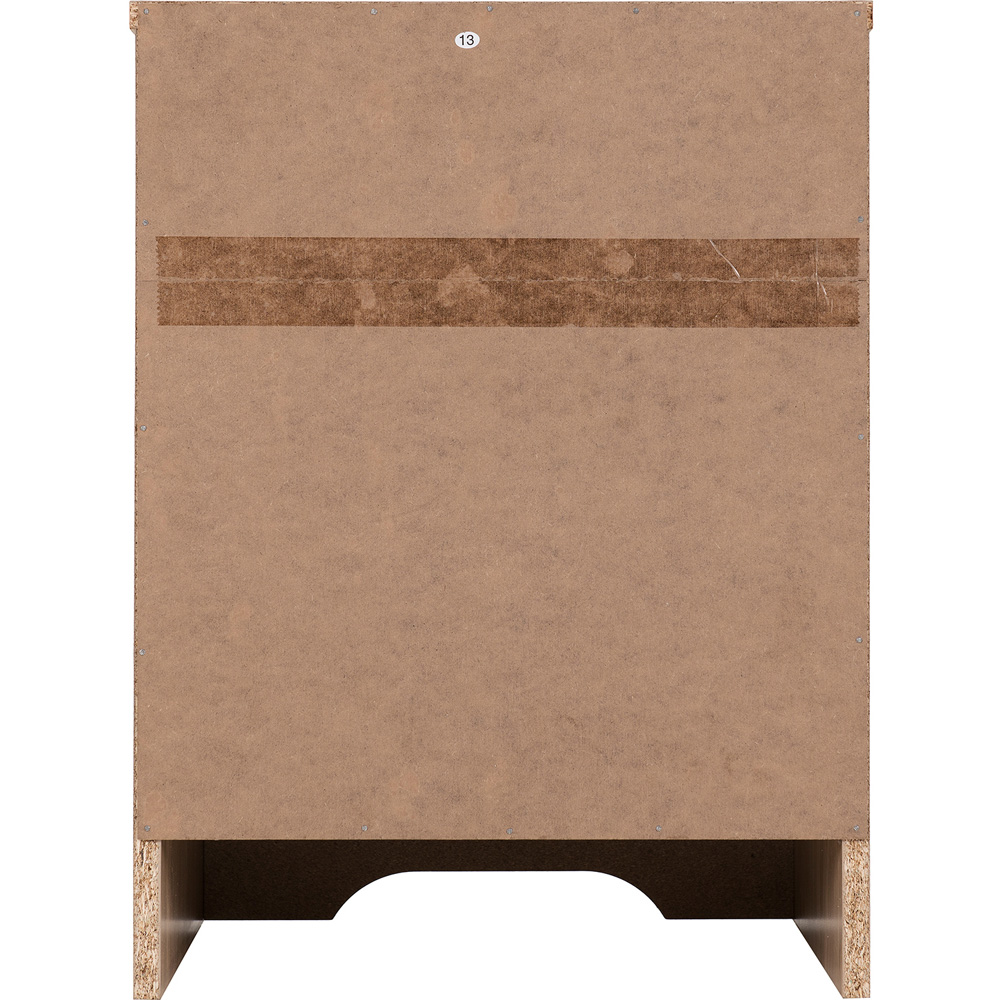 Seconique Carlton Single Door Single Drawer Medium Oak Effect Bedside Table Image 6
