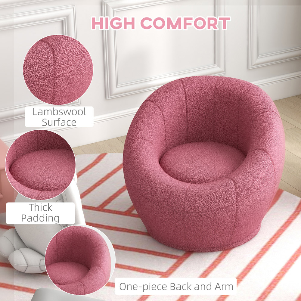 Portland Pink Swivel Accent Chair Image 4