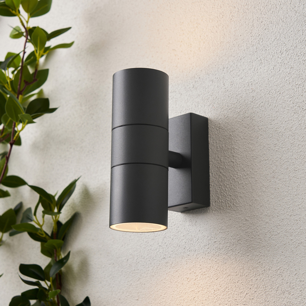 Zink Luna 2 Light Anthracite Up and Down Wall Light Image 6