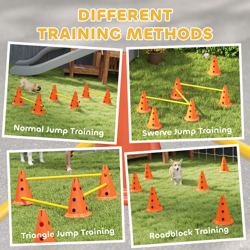 PawHut Orange Dog Agility Equipment Set Image 5