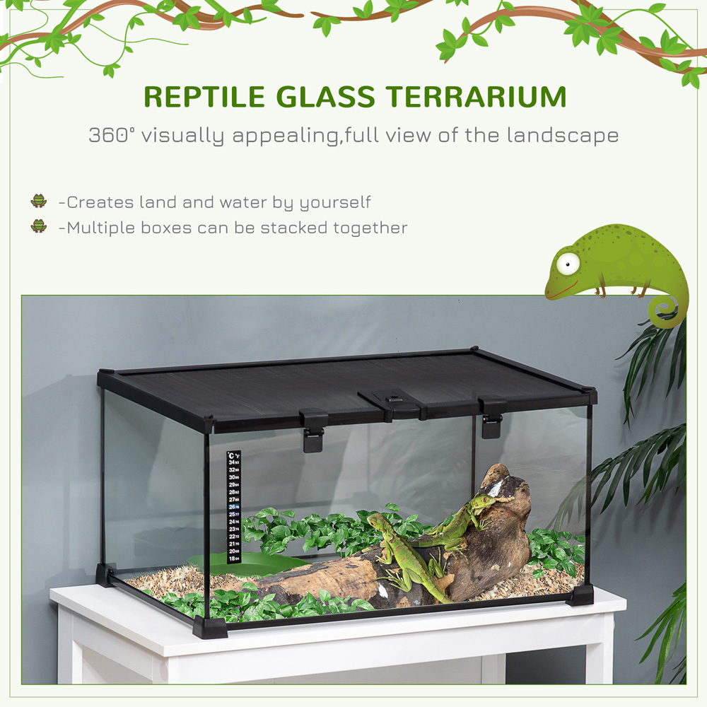 PawHut Glass Reptile Terrarium 25 x 30 x 50cm Image 4