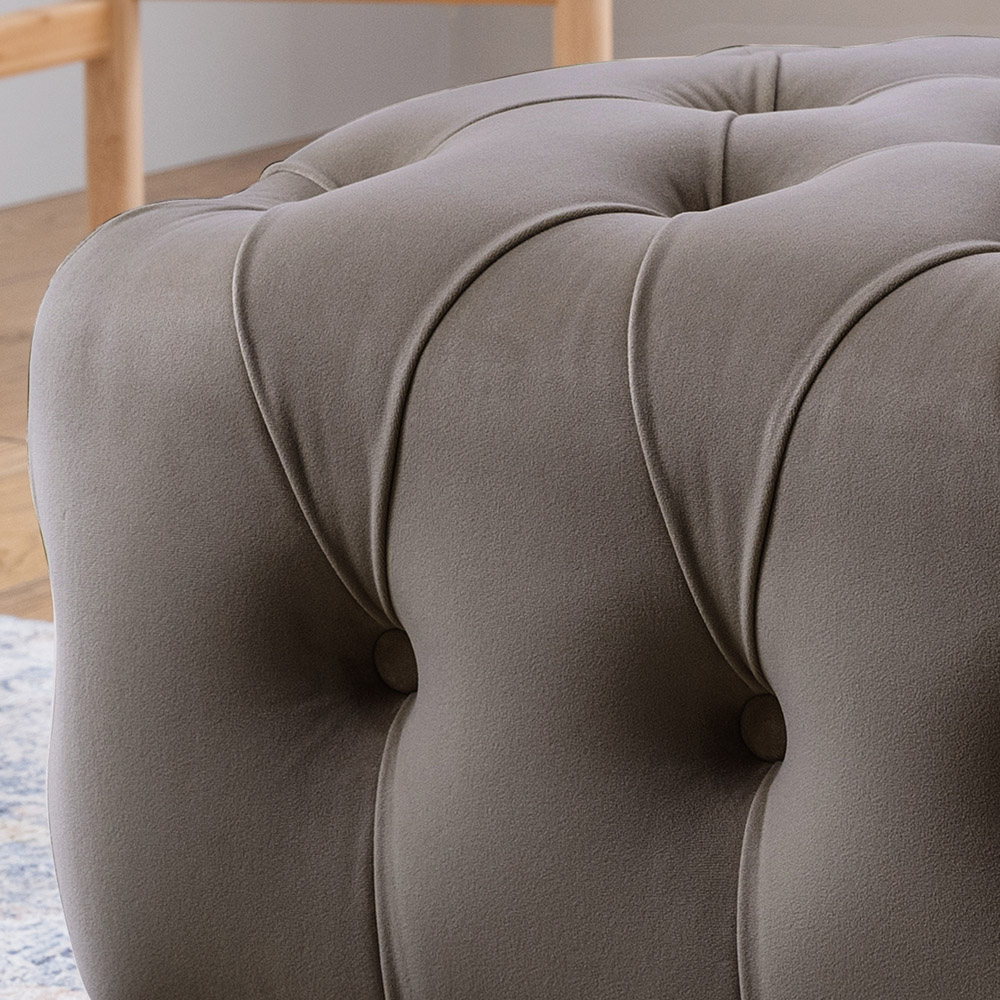 Mushroom Velvet Footstool Image 2