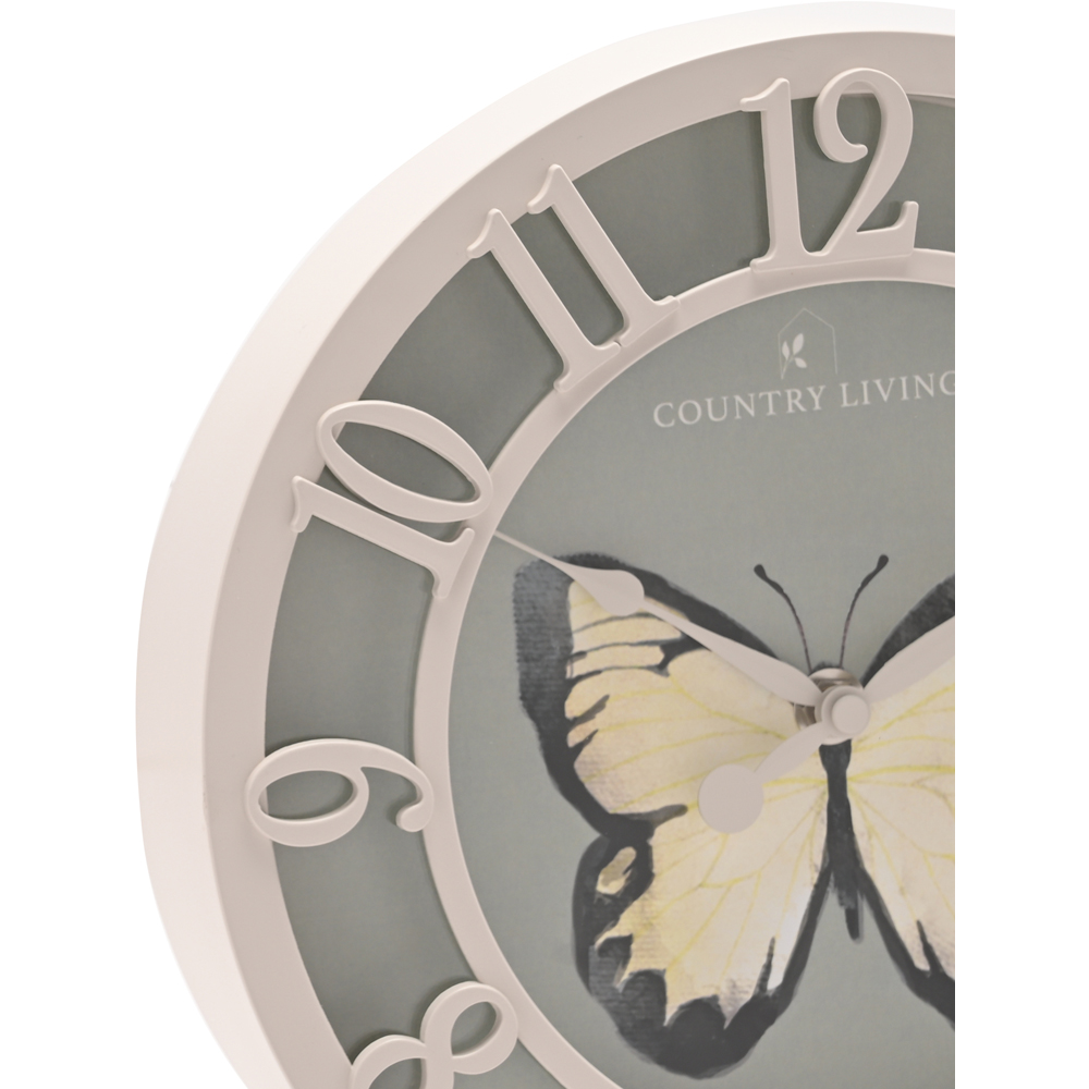 Country Living Butterfly Outdoor Clock Image 3