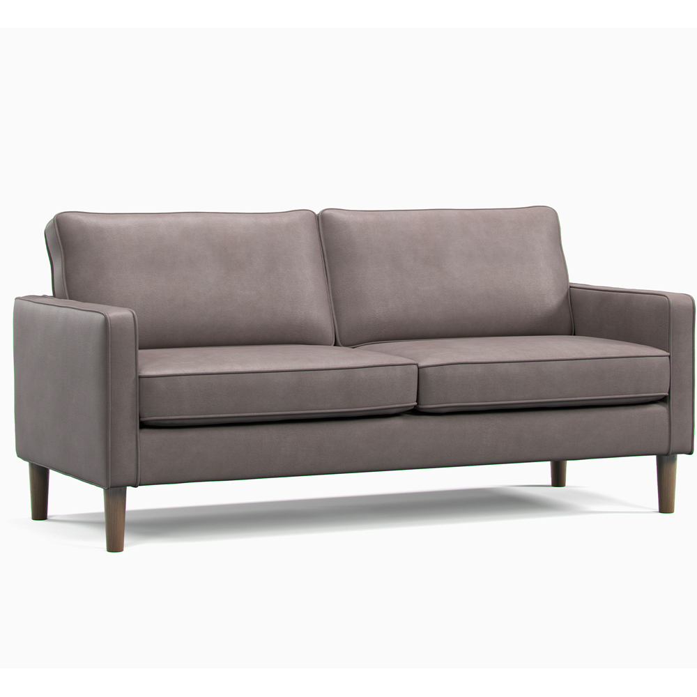 Bexhill 5 Seater Grey Faux Leather Sofa Suite Image 3