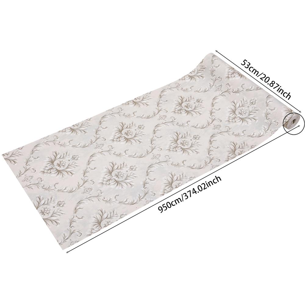 Living and Home Textured 3D Embossed Brownish Grey Non-Pasted Non-Woven Wallpaper Image 7