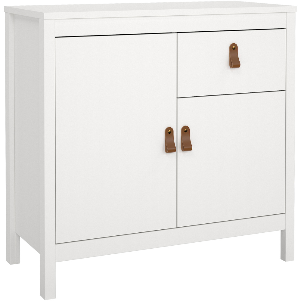 Florence Barcelona 2 Door Single Drawer White Sideboard Image 2
