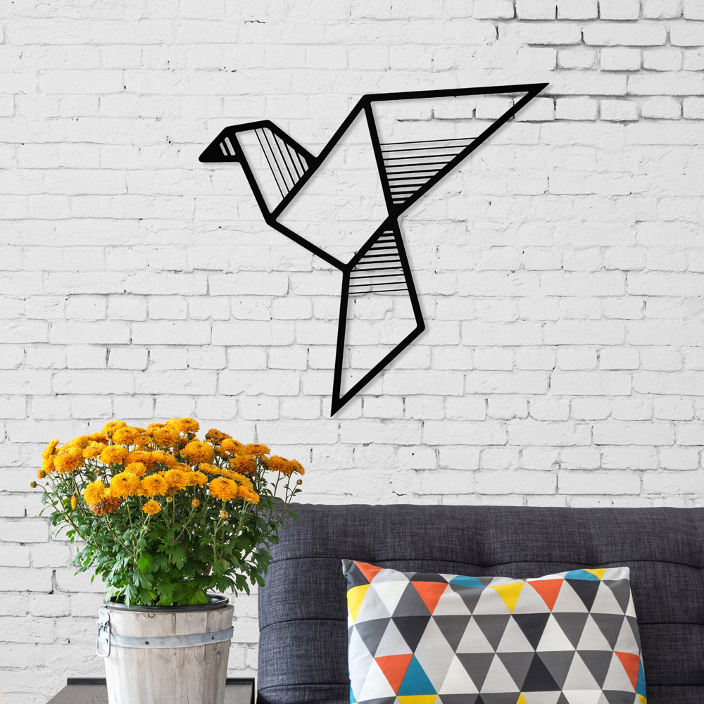 Decortie Matt Black Metal Fly Wall Art No 14 Image 2