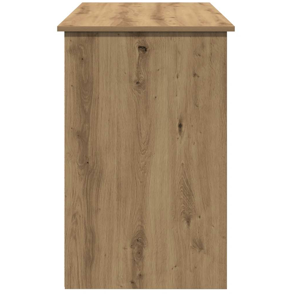 vidaXL 3 Drawer Single Shelf Computer Desk Brown Image 6