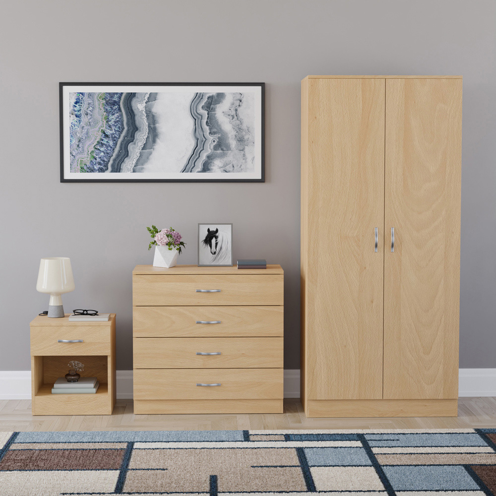 VIDA DESIGNS Riano Pine 3 Piece Bedroom Furniture Set Image 2