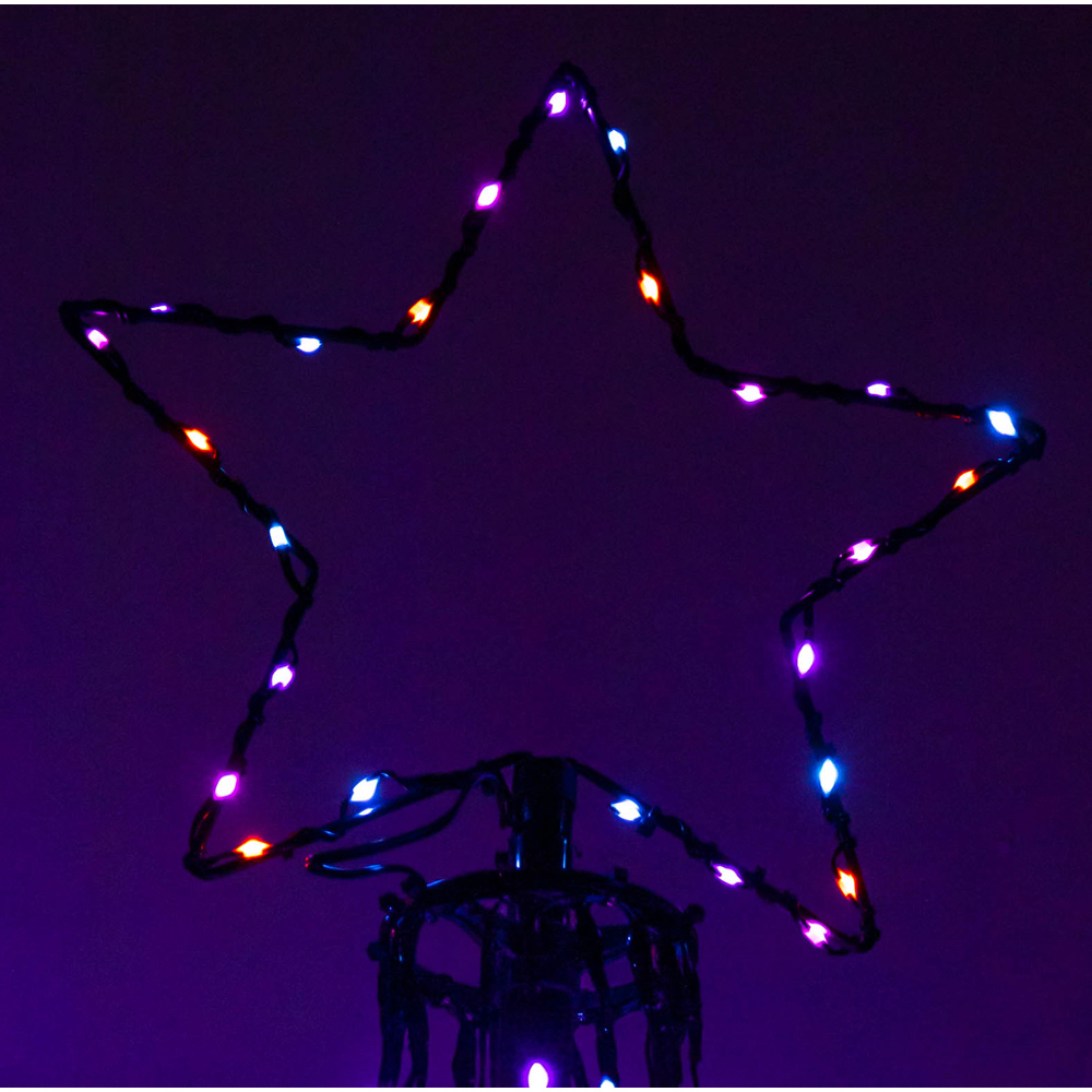 Samuel Alexander Pre-Lit Multi-Function Rainbow LED Pyramid Christmas Cone Tree 140cm Image 5