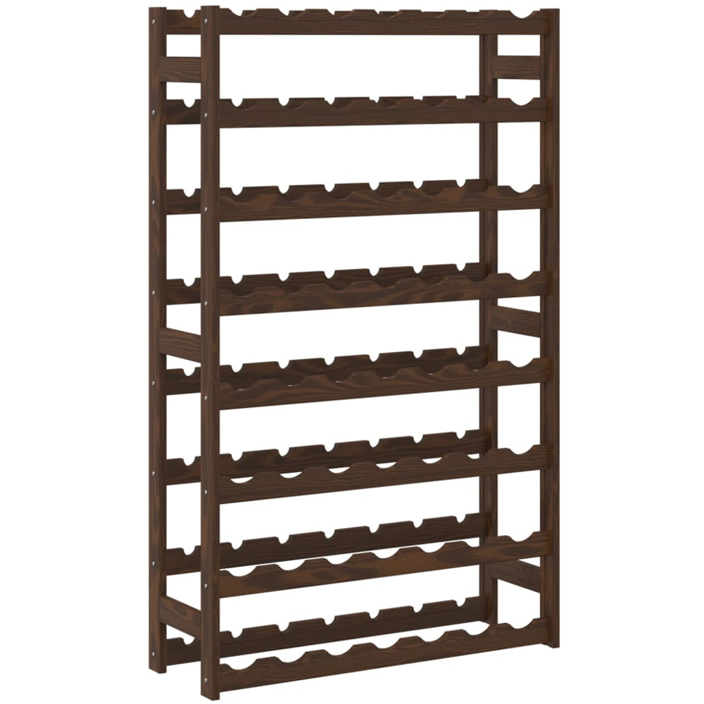 vidaXL 56 Bottle Brown Freestanding Wine Rack Image 3
