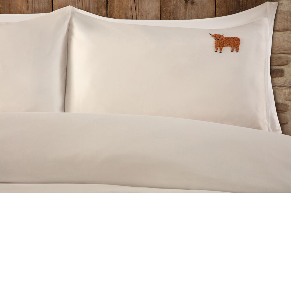 Highland Forest Cows Duvet Set White Single Image 5
