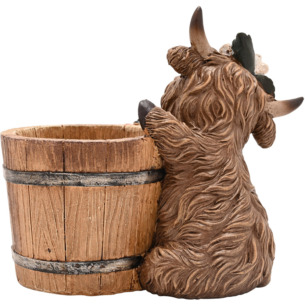 Country Living Highland Cow Planter Image 4