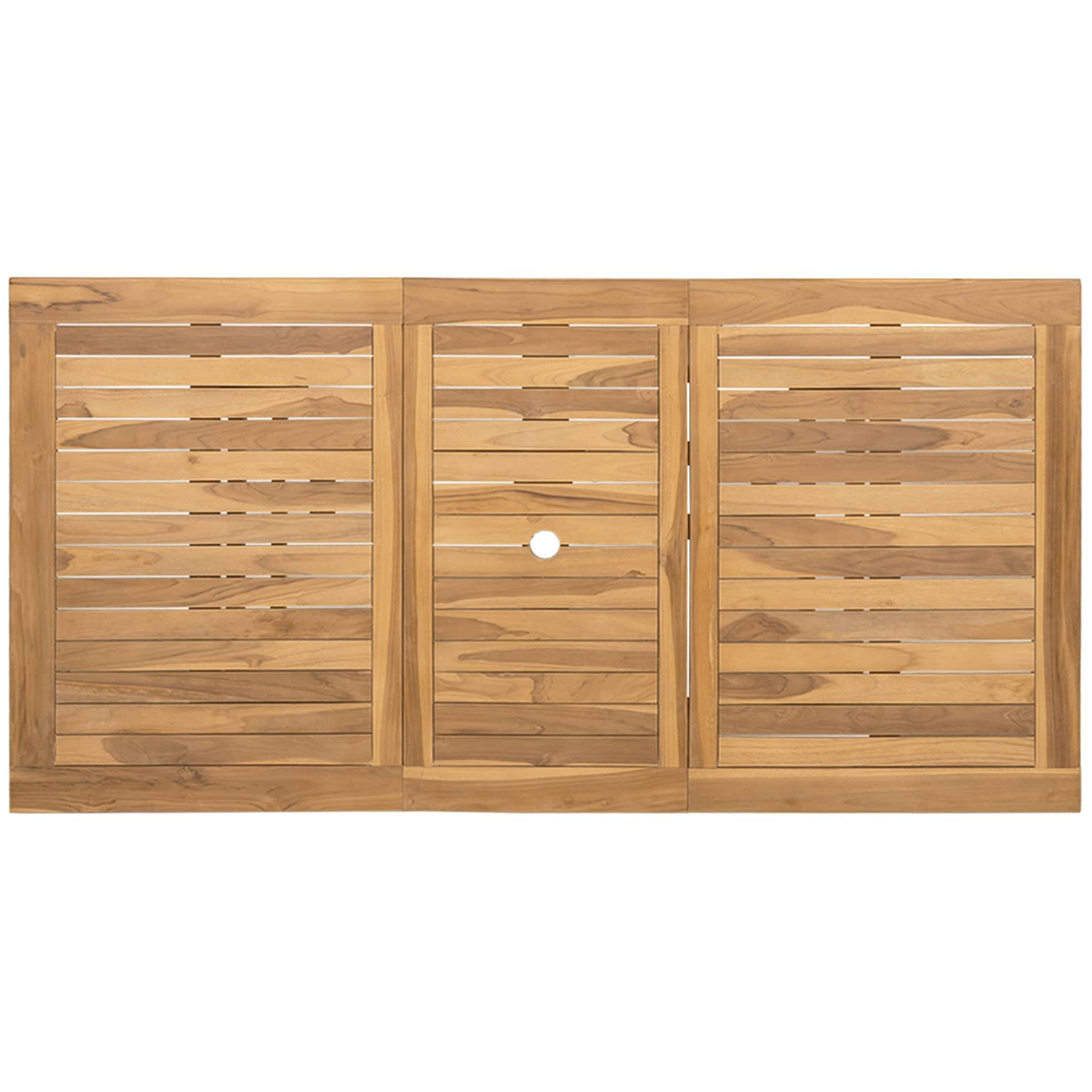 vidaXL 8 Seater Solid Teak Wood Rectangular Dining Set Brown Image 6