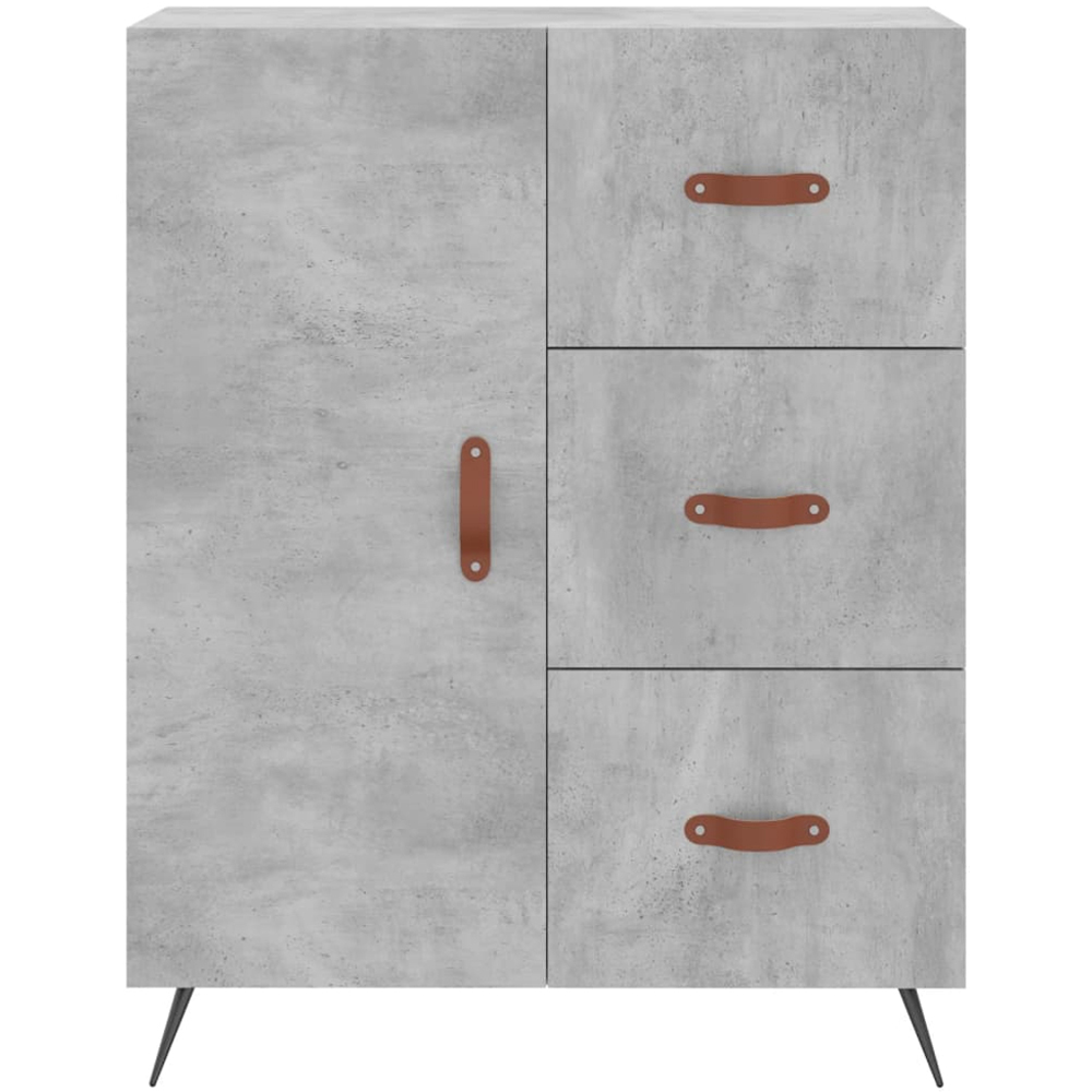 vidaXL 3 Door 3 Drawer Concrete Grey Highboard Image 8