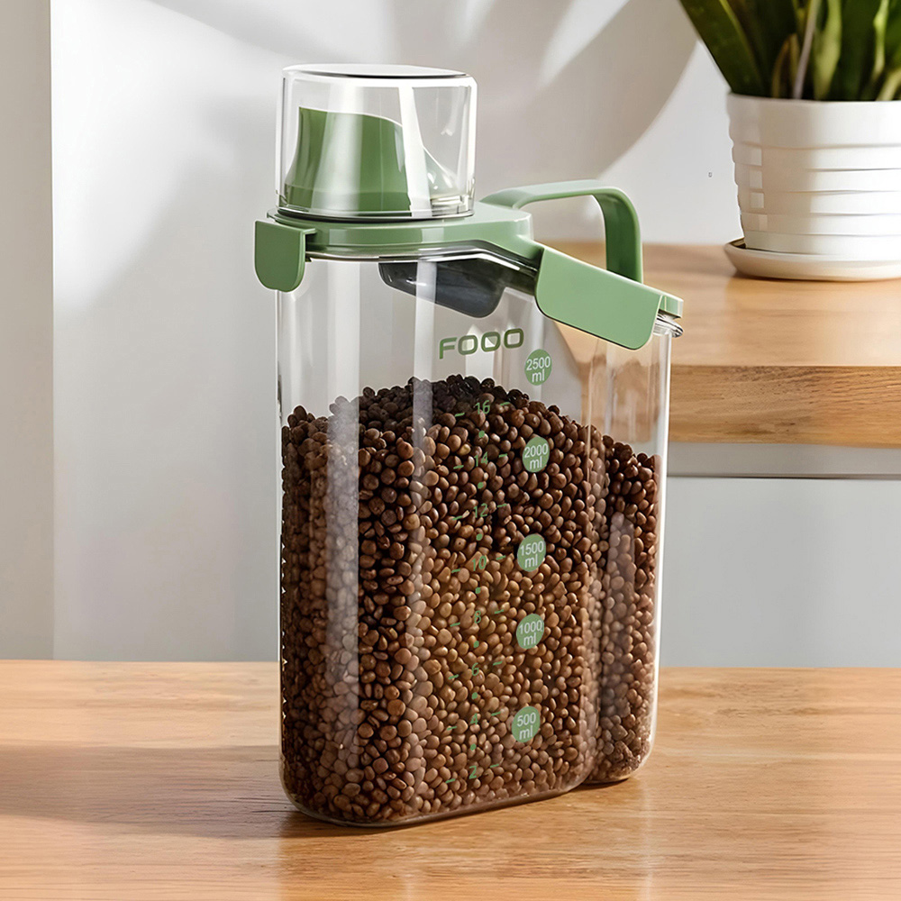 Living and Home Green and Clear Airtight Food Storage Container 2.8L Image 6