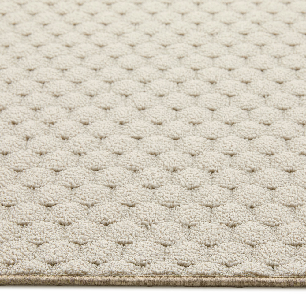 My Mat Ivory Sculptured Honeycomb Washable Rug 100 x 150cm Image 4