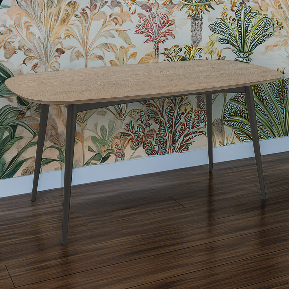 Bentley Designs 6 Seater Vintage Weathered Oak Dining Table Image 1