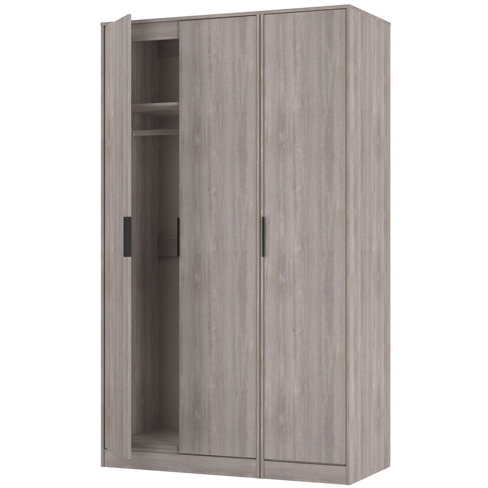 Crowndale Hong Kong 3 Door Grey Oak Tall Wardrobe Ready Assembled Image 6