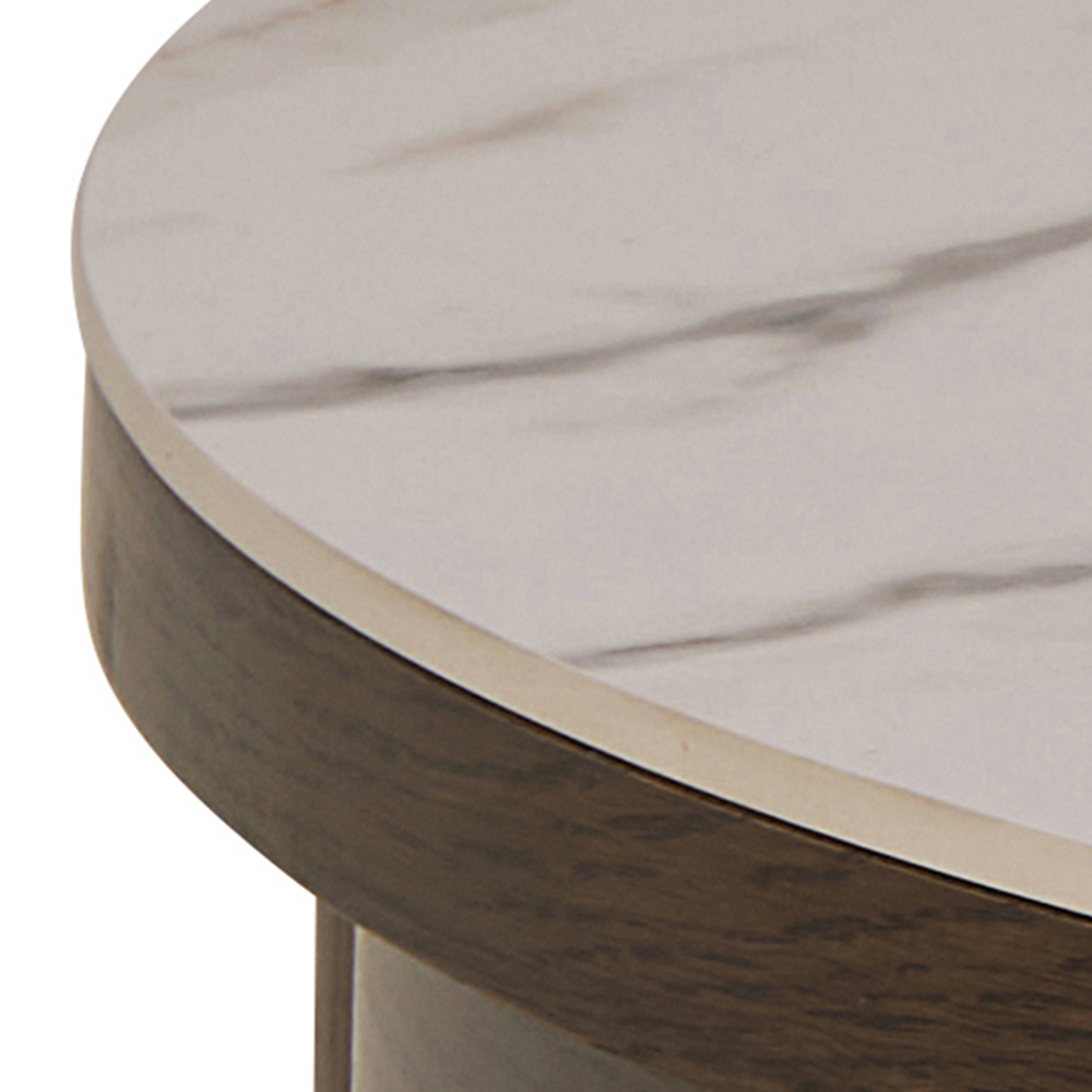 Florence Southampton Cream Ceramic Round Coffee Table Image 5