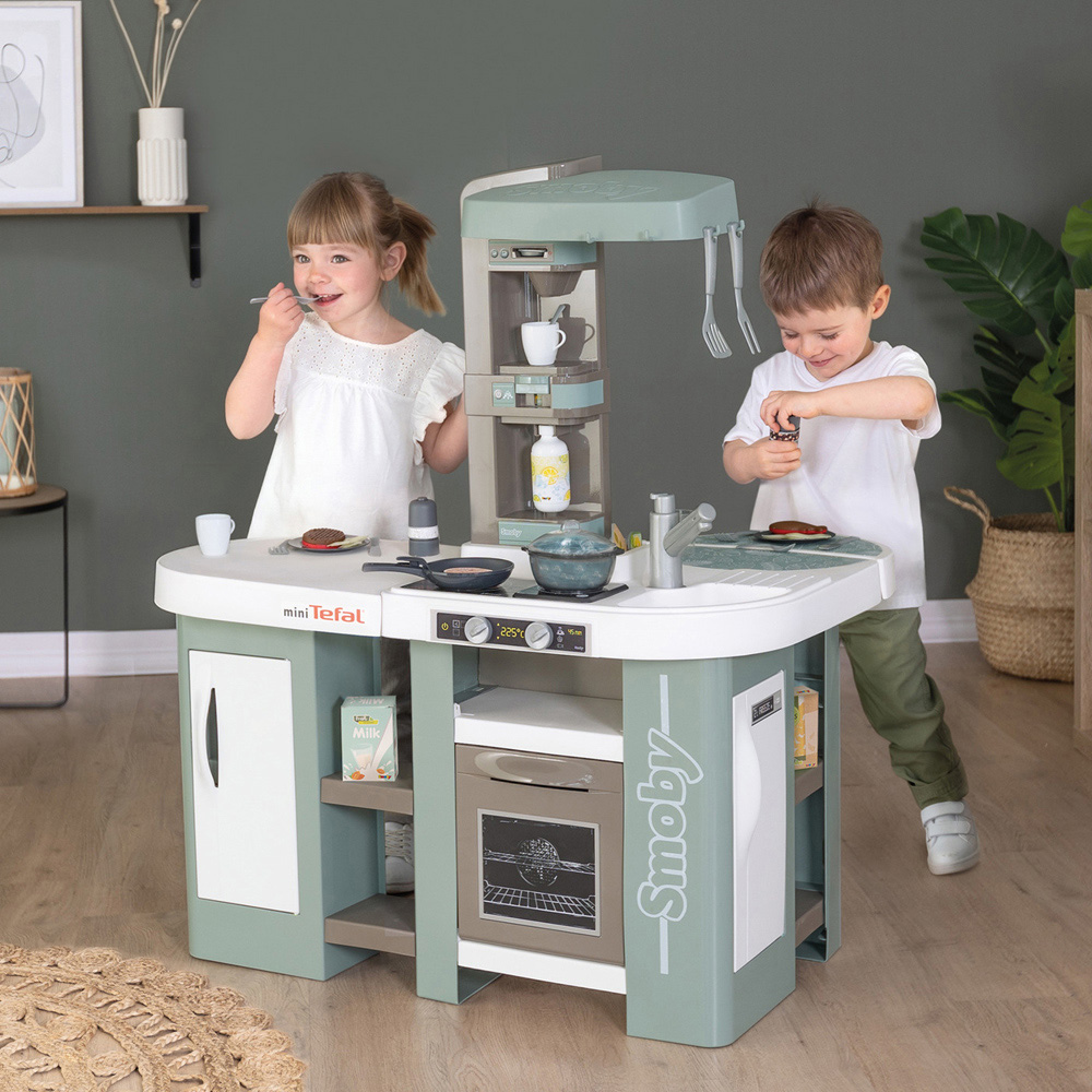 Smoby Tefal Kids 34 Piece Studio XL Bubble Kitchen Island Playset Image 7