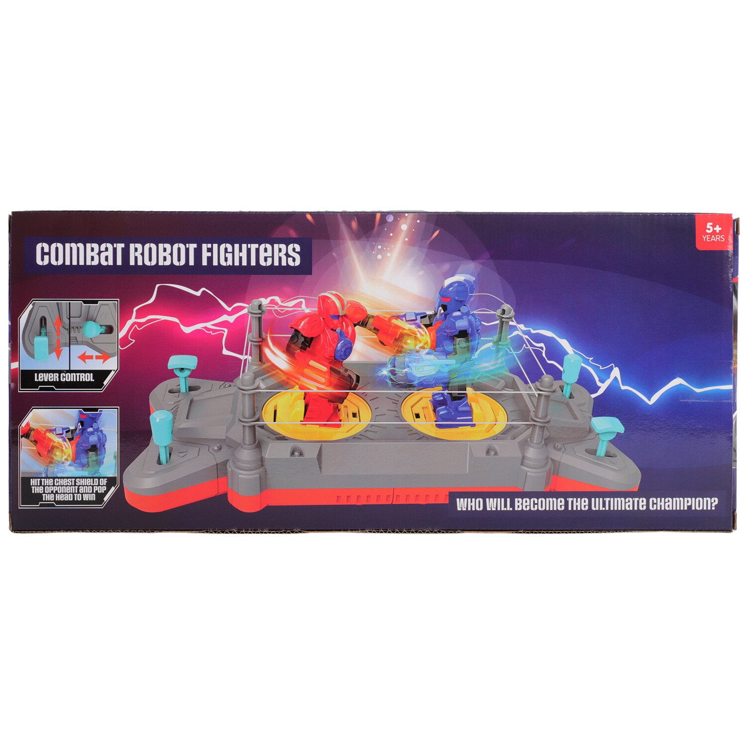 Pack of 2 Combat Robot Fighters - Multicolour Image 1