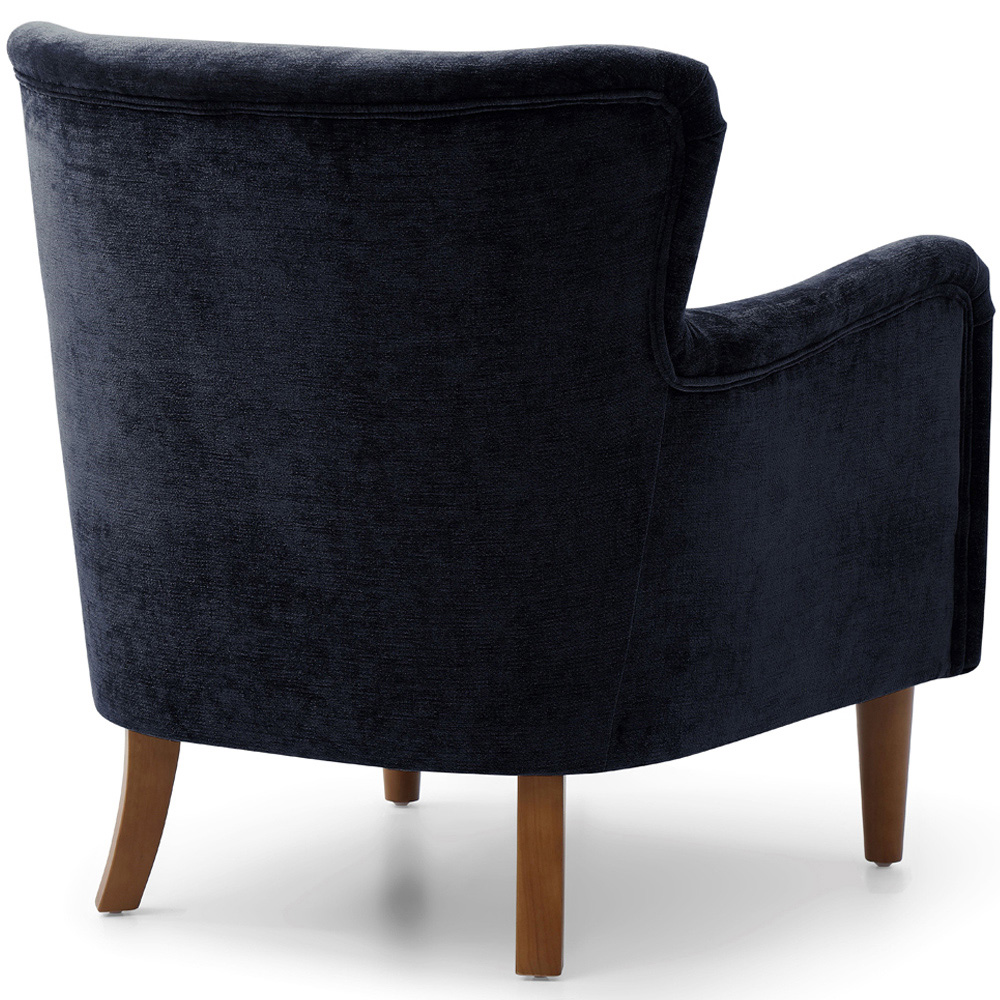 Roberta Navy Chenille Wingback Armchair Image 5