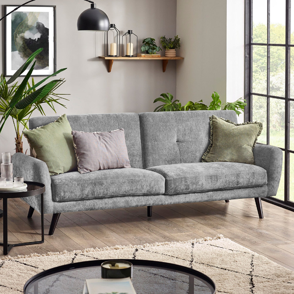 Julian Bowen Monza 2 Seater Dove Fabric Sofa Bed Image 1