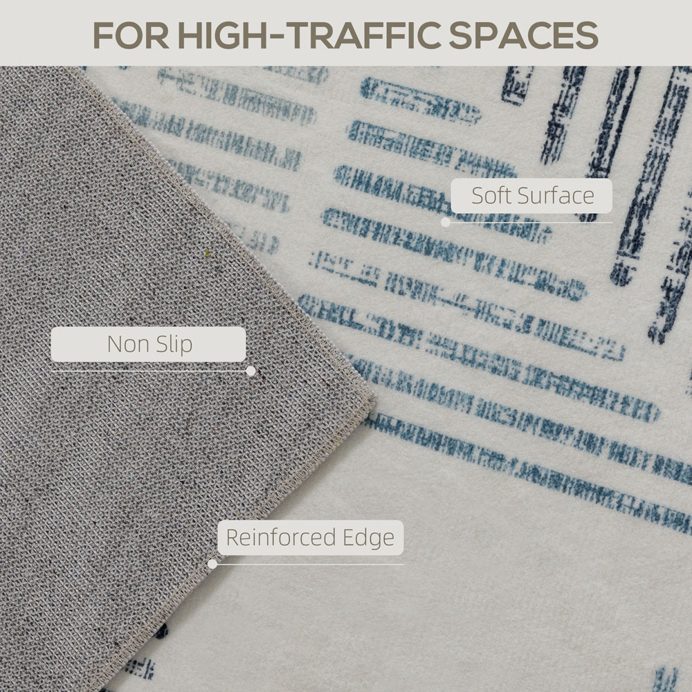 HOMCOM Multicolour Geometric Non Slip Rug 200 x 290cm Image 8