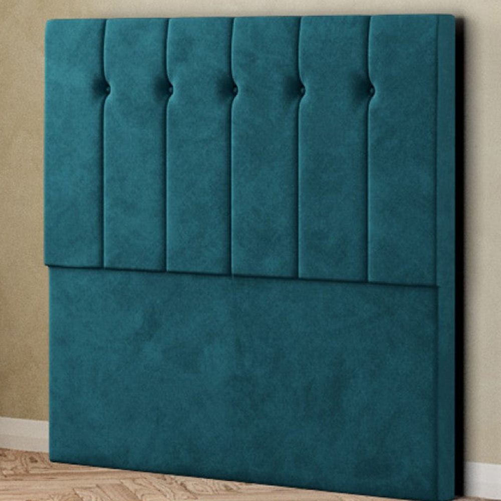 Eleganza Highland Double Emerald Plush Floor Standing Headboard Image 1