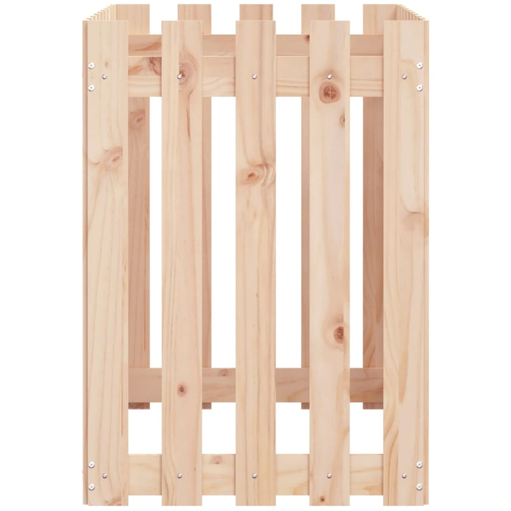 vidaXL Brown Solid Pine Wood Fence Design Raised Garden Bed 70 x 100 x 50cm Image 5