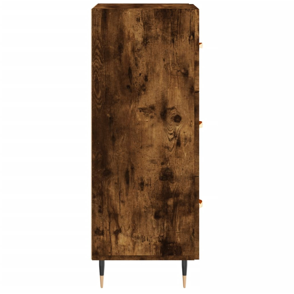 vidaXL 3 Drawer Smoked Oak Sideboard Image 7
