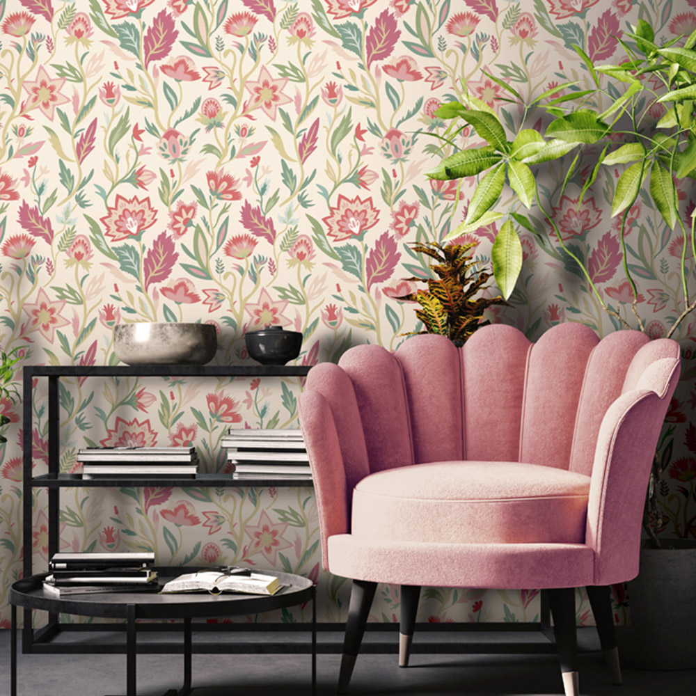 Arthouse Lush Paradise Pink Wallpaper Image 5