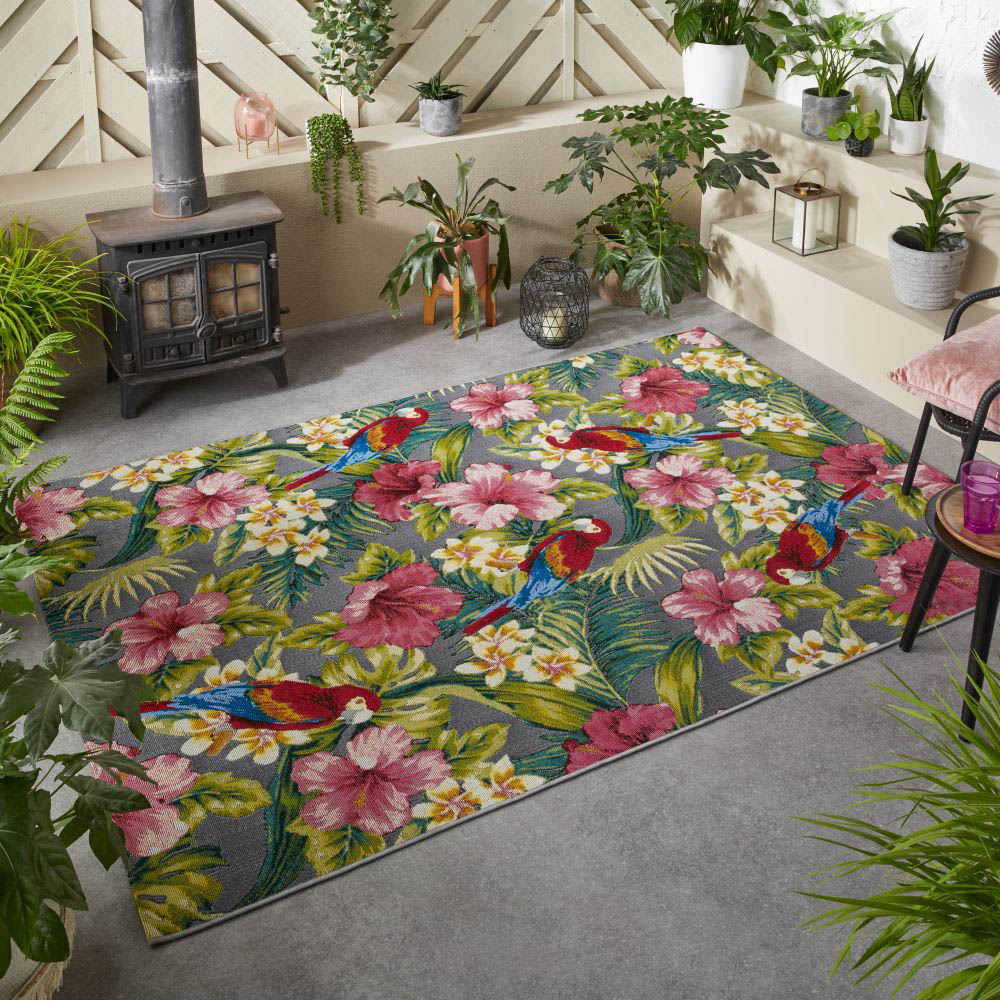 Homemaker Tropicana Multicolour Botanical Rug 160 x 230cm Image 1