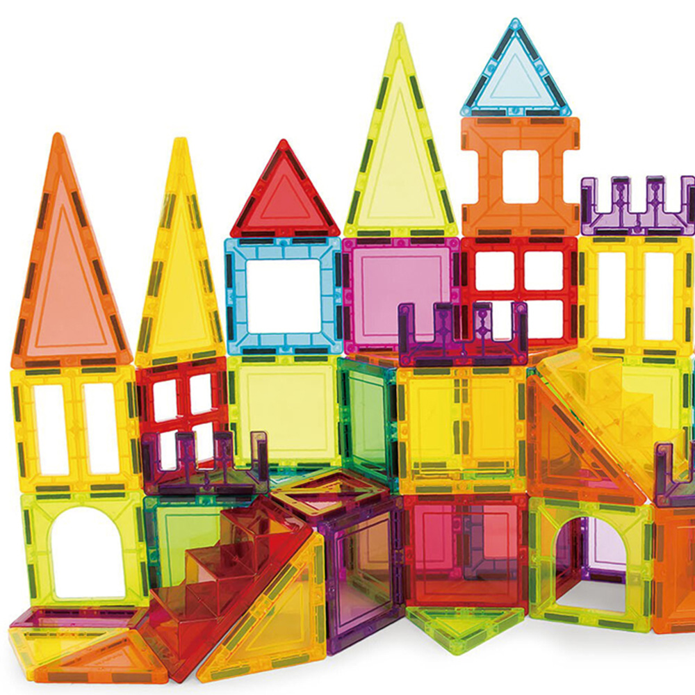 66 Piece Magnetic Tiles - Multicolour Image 5