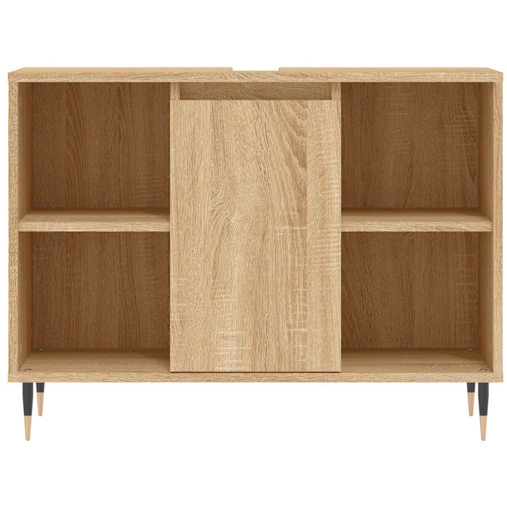 vidaXL Single Door 4 Shelf Sonoma Oak Bathroom Cabinet Image 6