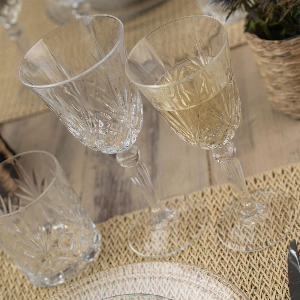 RCR Crystal 18 Piece Melodia Clear Red and White Wine Glass and Champagne Flute Set Image 4