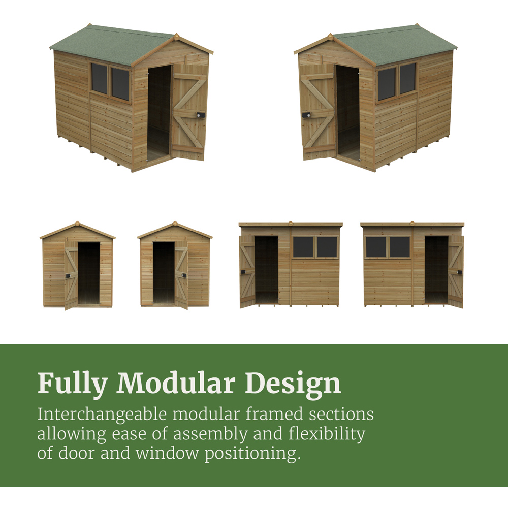 Forest Garden Timberdale 7 x 5ft Single Opening Apex Shed Image 7