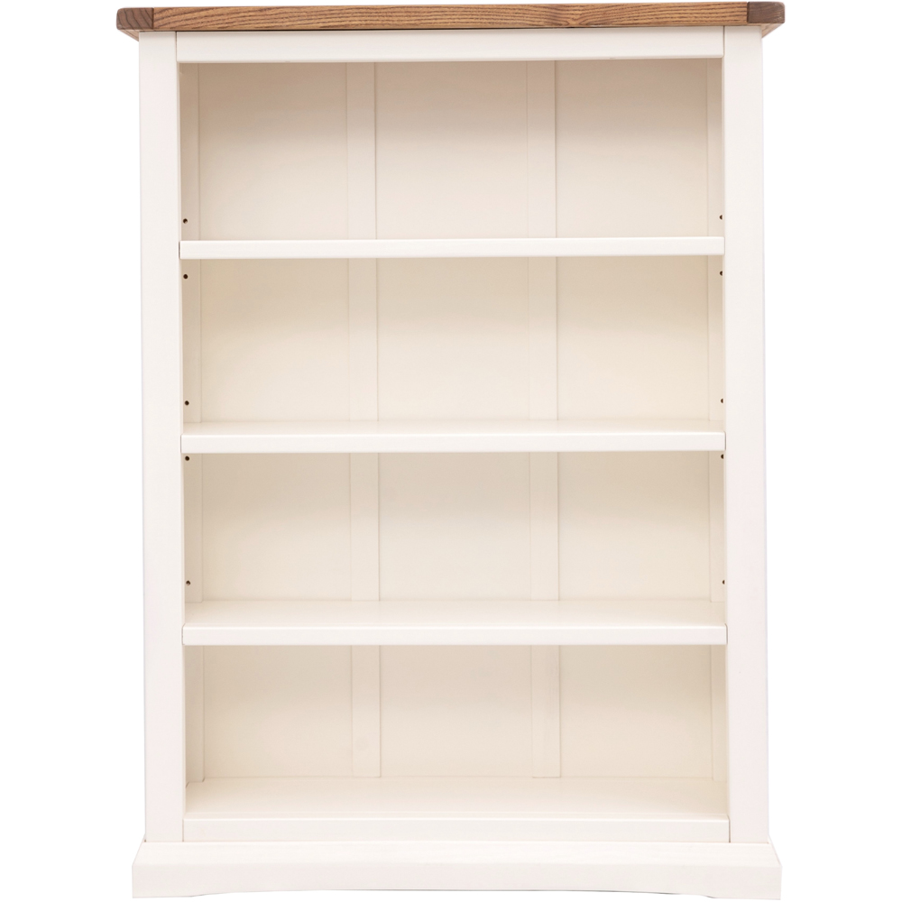 Cosenza 4 Shelf Off White Wide Bookcase Image 2