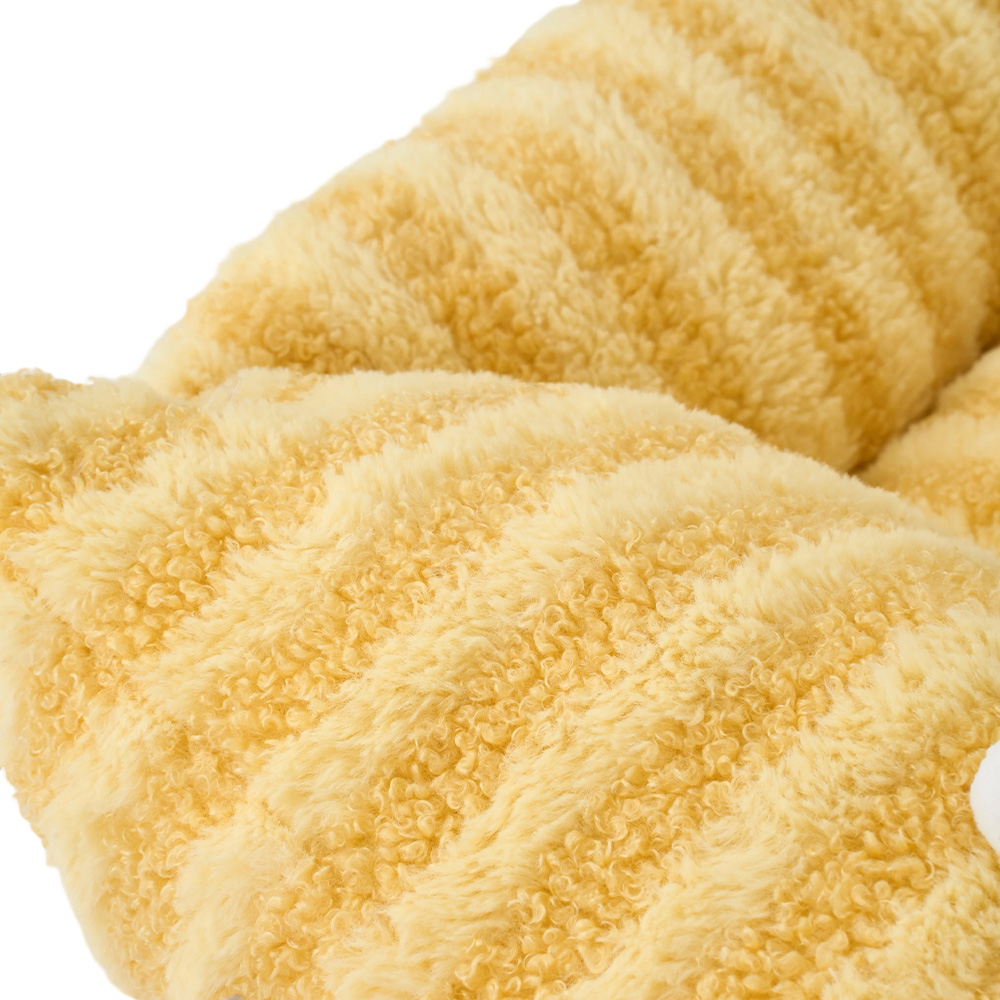 H&O Direct 62cm Yellow Soft Warm Stripe Pet Sofa Bed Image 5