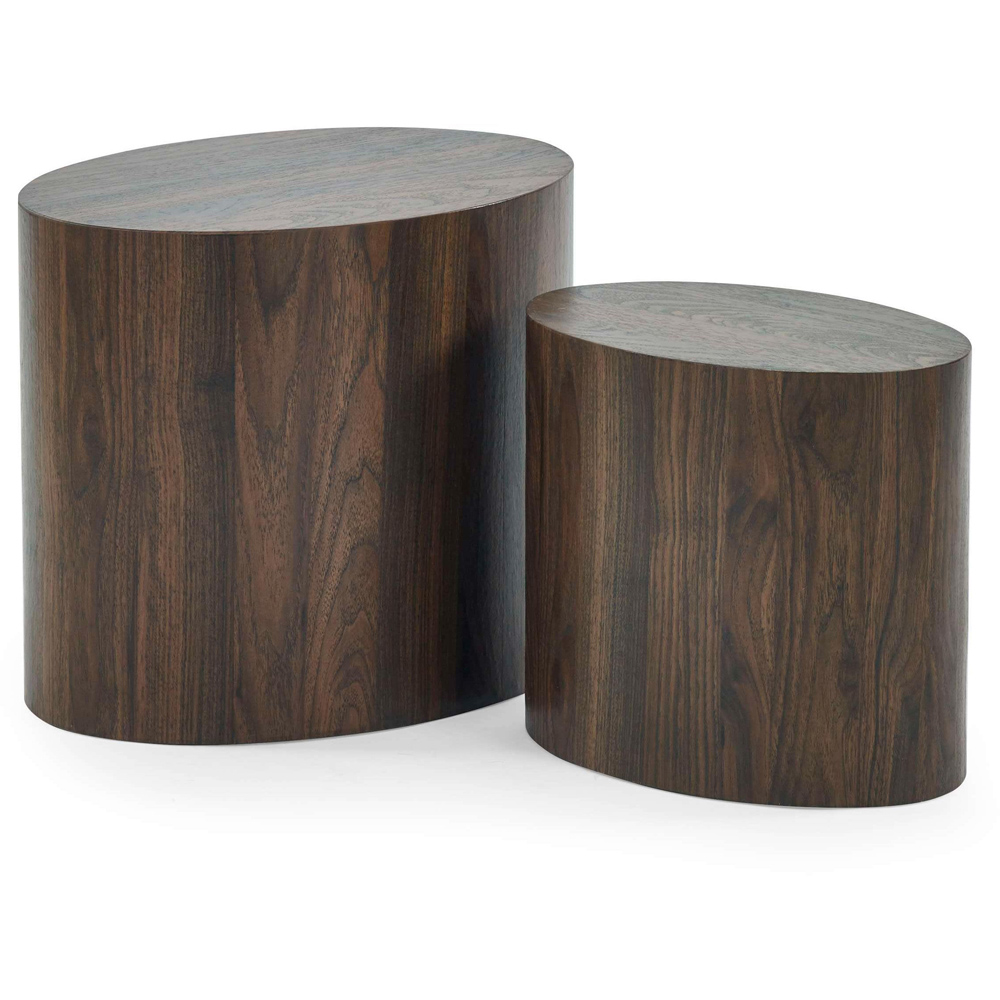 Julian Bowen Toba Walnut Effect Nest of Tables Set of 2 Image 2