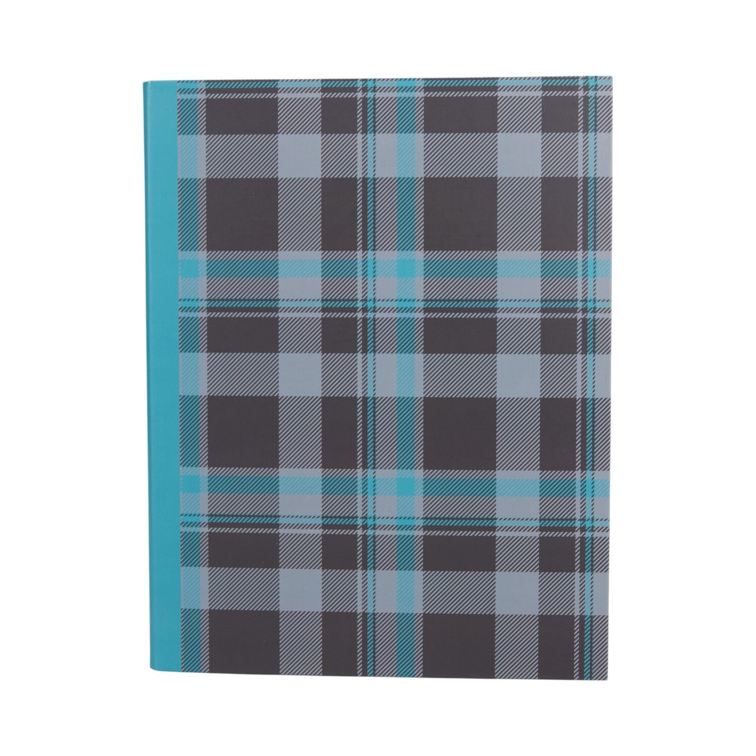 Tartan Ring Binder Blue and Grey Image 2